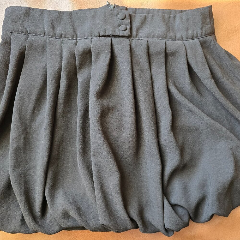 Rachel & Chloe balloon pleated ladies polyester lined skirt black size large